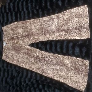 THE CHILDREN'S PLACE Girl's Brown/Tan Animal Print Flared Pants-EC-Sz 10